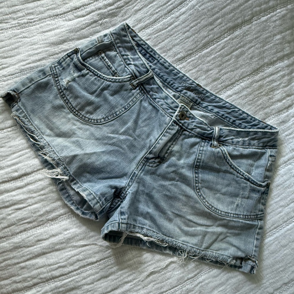 Maurices Light Blue Denim Cutoff Shorts